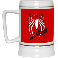 240x240 Marvel's Spider Man Game Tech Icon Graphic Beer Stein Oz