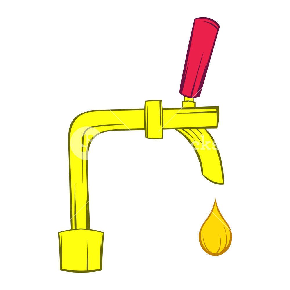1000x1000 Beer Tap Icon In Cartoon Style On A White Background Royalty Free