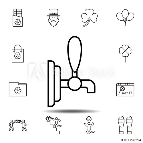 500x500 Beer Tap Icon Simple Thin Line, Outline Vector Element Of Saint