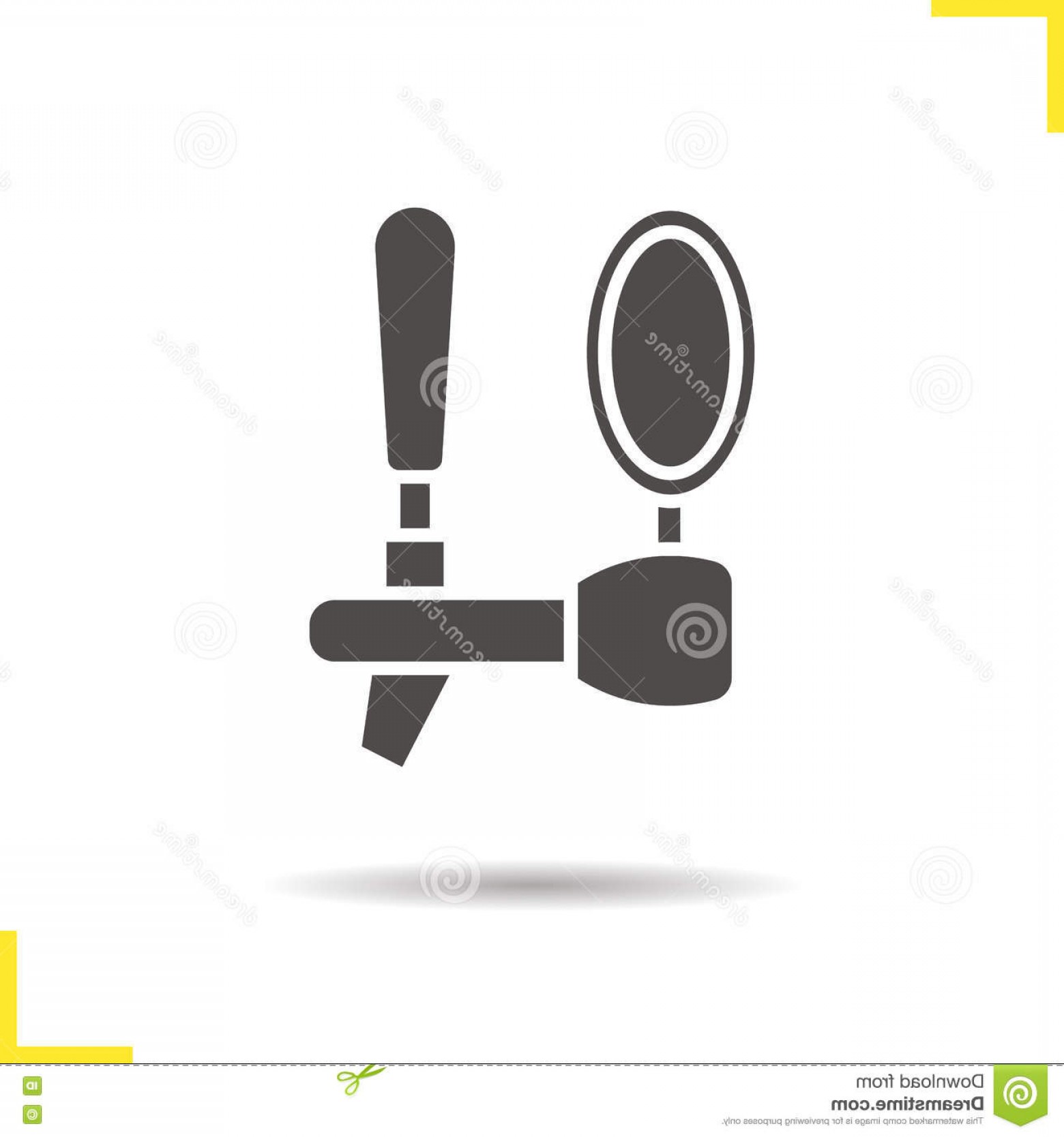 1560x1668 Stock Illustration Beer Tap Icon Drop Shadow Silhouette Symbol