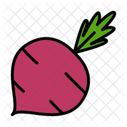 256x256 Beet Icon Of Colored Outline Style