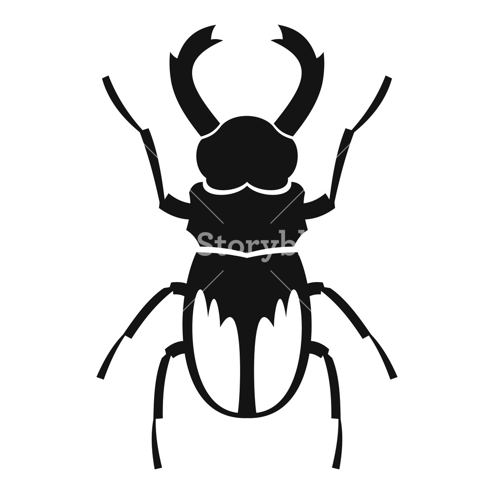 1000x1000 Rhinoceros Beetle Icon Simple Illustration Of Rhinoceros Beetle