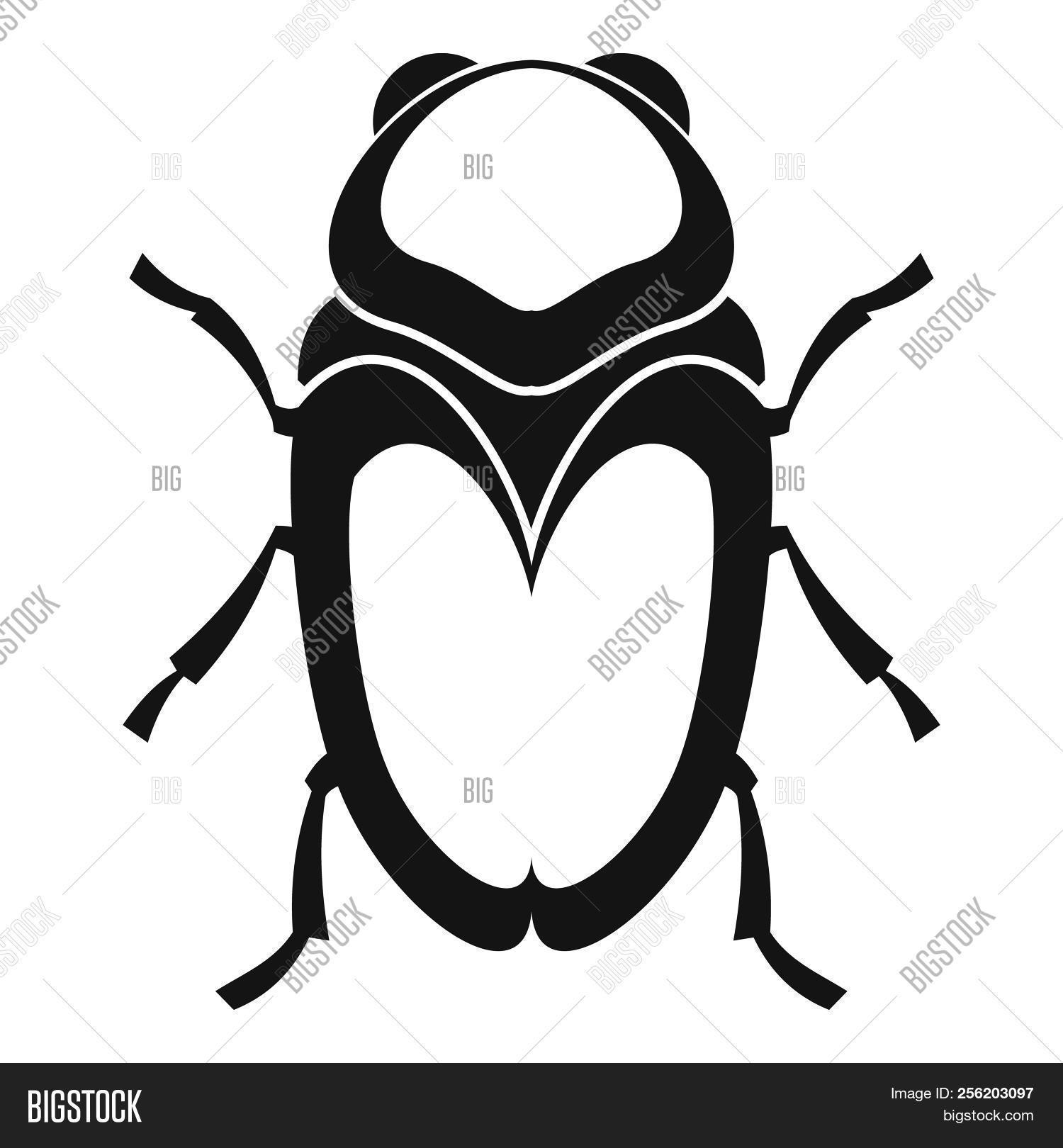 1500x1620 Scarab Beetle Icon Simple Illustration Of Scarab Beetle Image