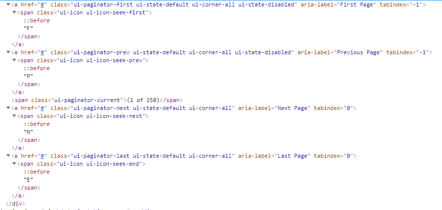 886x422 Primefaces Datatable Replacing Pagination Button Icons