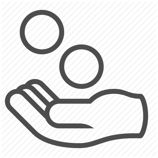 512x512 Begging, Bribe, Coins, Hand, Loan, Money Icon
