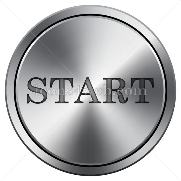 Start Icon Round Icon Imitating Metal Metallic Icons 600x600 Start Icon Round Icon Imitating Metal Metallic Icons
