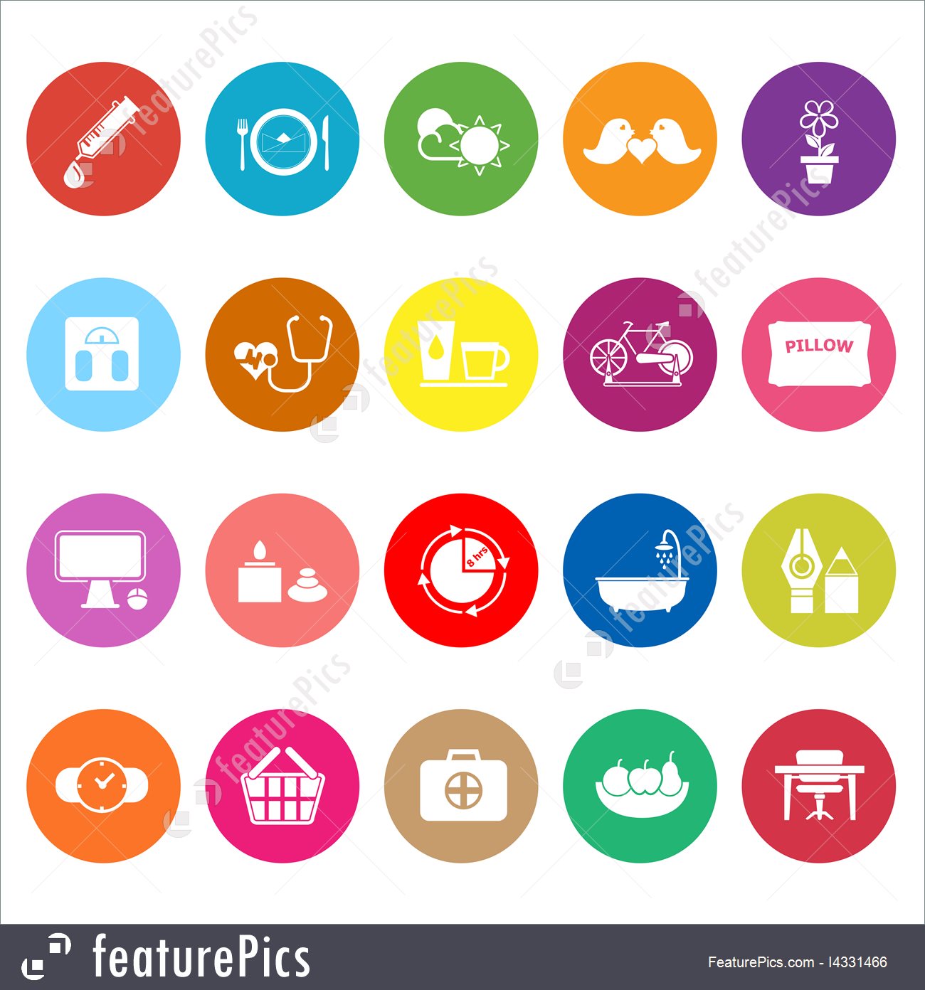 1300x1392 Health Behavior Icons Illustration