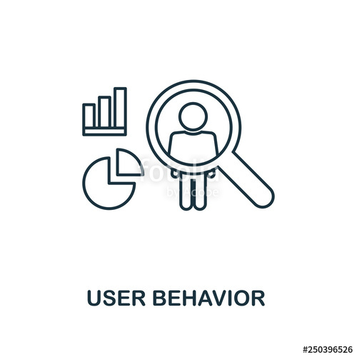 500x500 User Behavior Outline Icon Thin Line Style From Big Data Icons