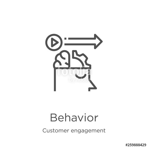 500x500 Behavior Icon Vector From Customer Engagement Collection Thin