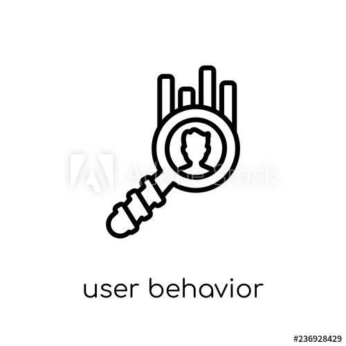 500x500 User Behavior Icon Trendy Modern Flat Linear Vector User Behavior
