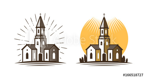 500x268 Church Logo Religion, Faith, Belief Icon Or Symbol Vector