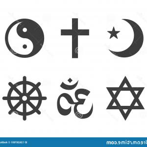 300x300 Religion Belief Cartoon Icons Set Collection Handandbeak