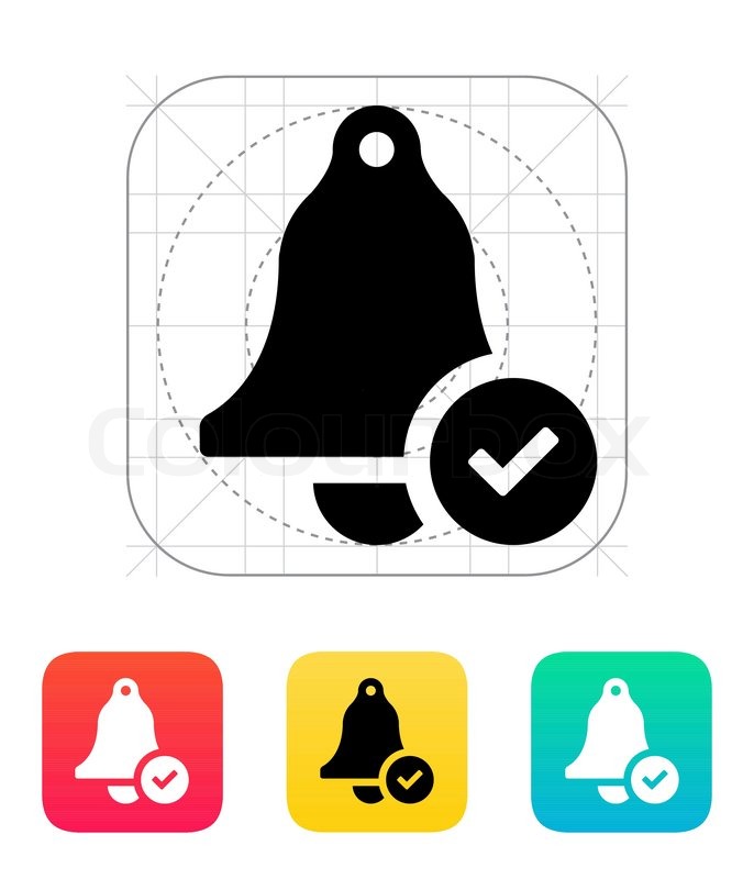 686x800 Check Ringing Bell Icon Vector Stock Vector Colourbox
