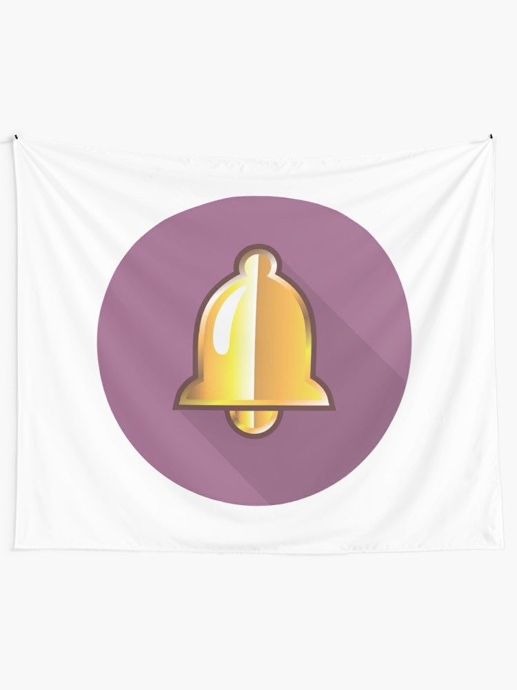 750x1000 Golden Bell Notification Icon Wall Tapestry