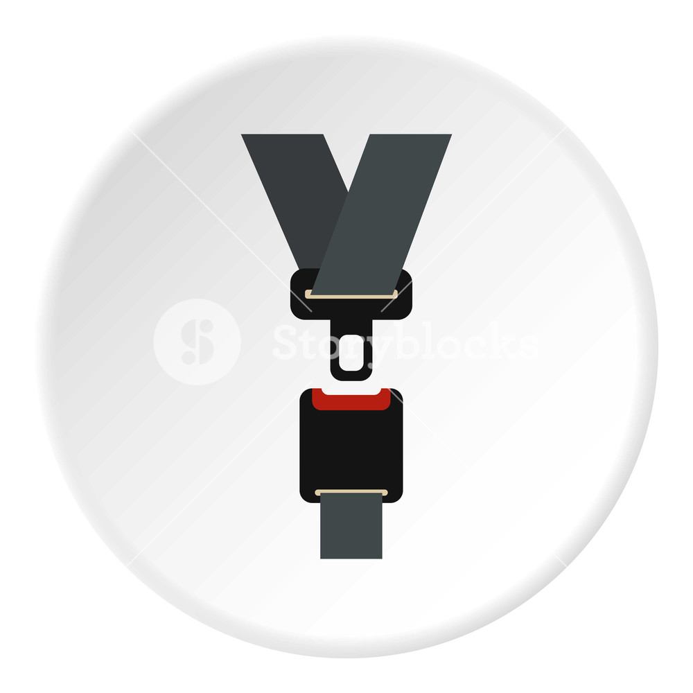 1000x1000 Seat Belt Icon Flat Illustration Of Seat Belt Vector Icon For Web