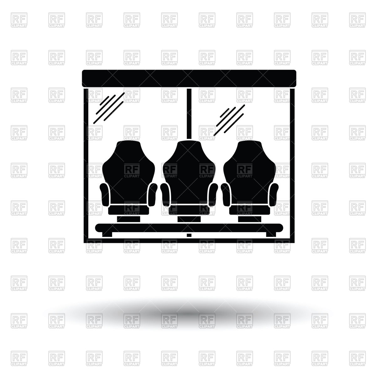 1200x1200 Soccer Player's Bench Icon Vector Image Of Signs, Symbols, Maps