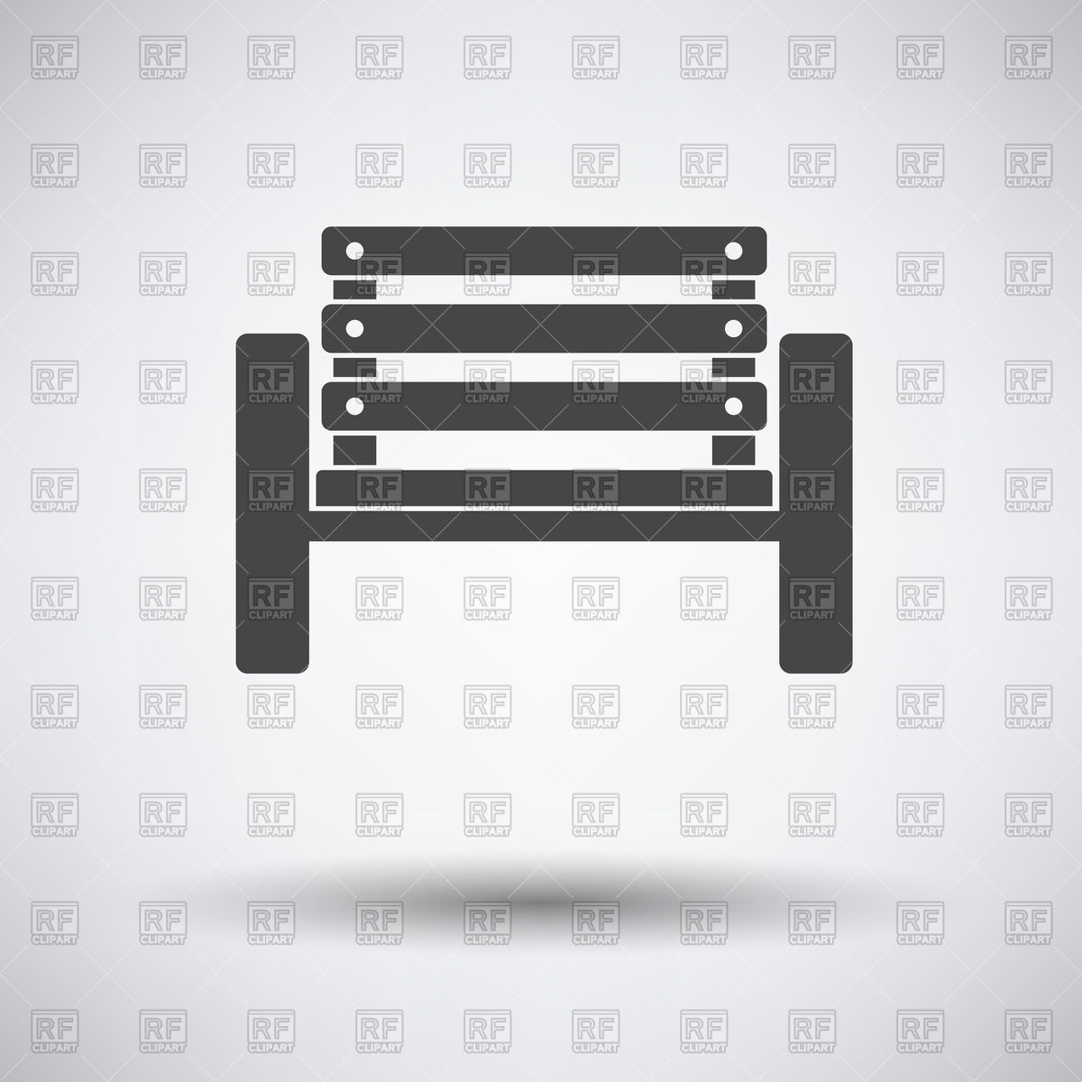 1200x1200 Tennis Player Bench Icon On A Gray Background With Round Shadow