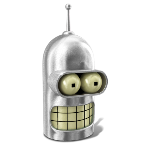 512x512 Bender, Futurama, Robot Icon