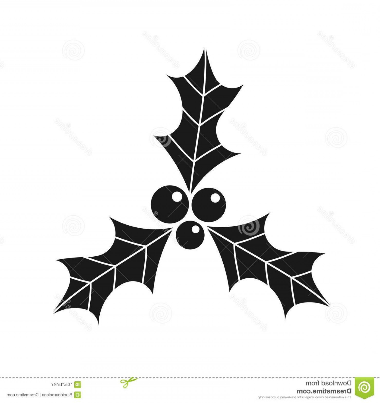 1560x1652 Christmas Holly Berry Icon Vector Illustration Christmas Holly