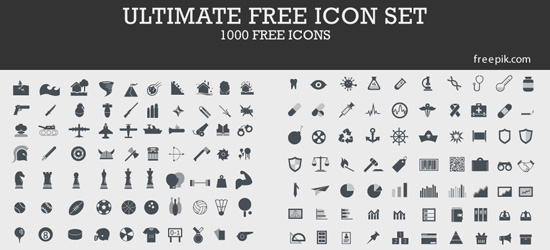 550x250 Of The Most Useful Free Icon Sets