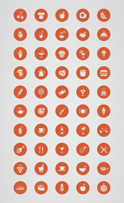 500x820 Best Free Food Icons Sets