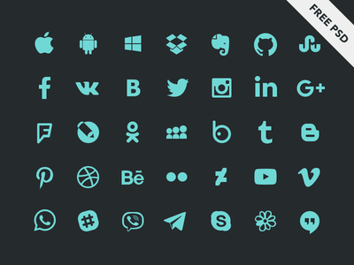 400x300 Best Free Social Media Icon Sets