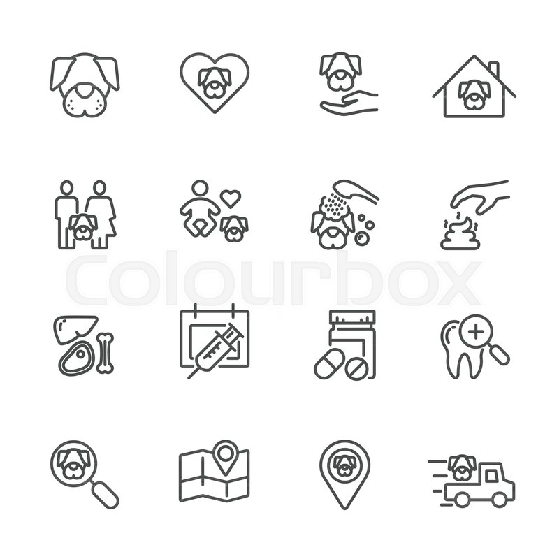 800x800 Dog Is My Best Friend, Simple Thin Stock Vector Colourbox