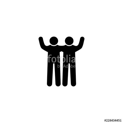 500x500 Friends Icon Vector Illustration Isolated On White Background
