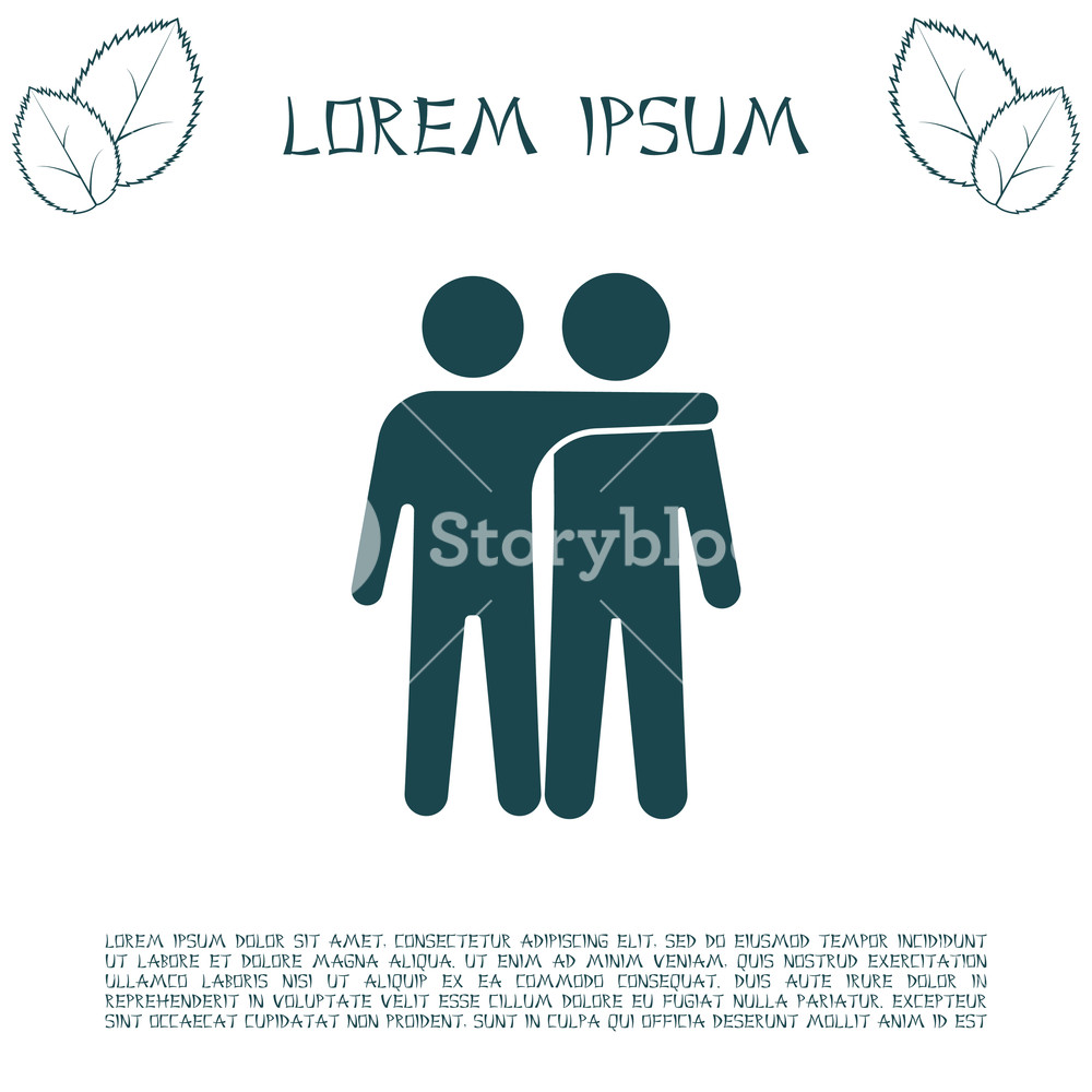 1000x1000 Friends Icon Vector Illustration Friendship Sign Best Friend