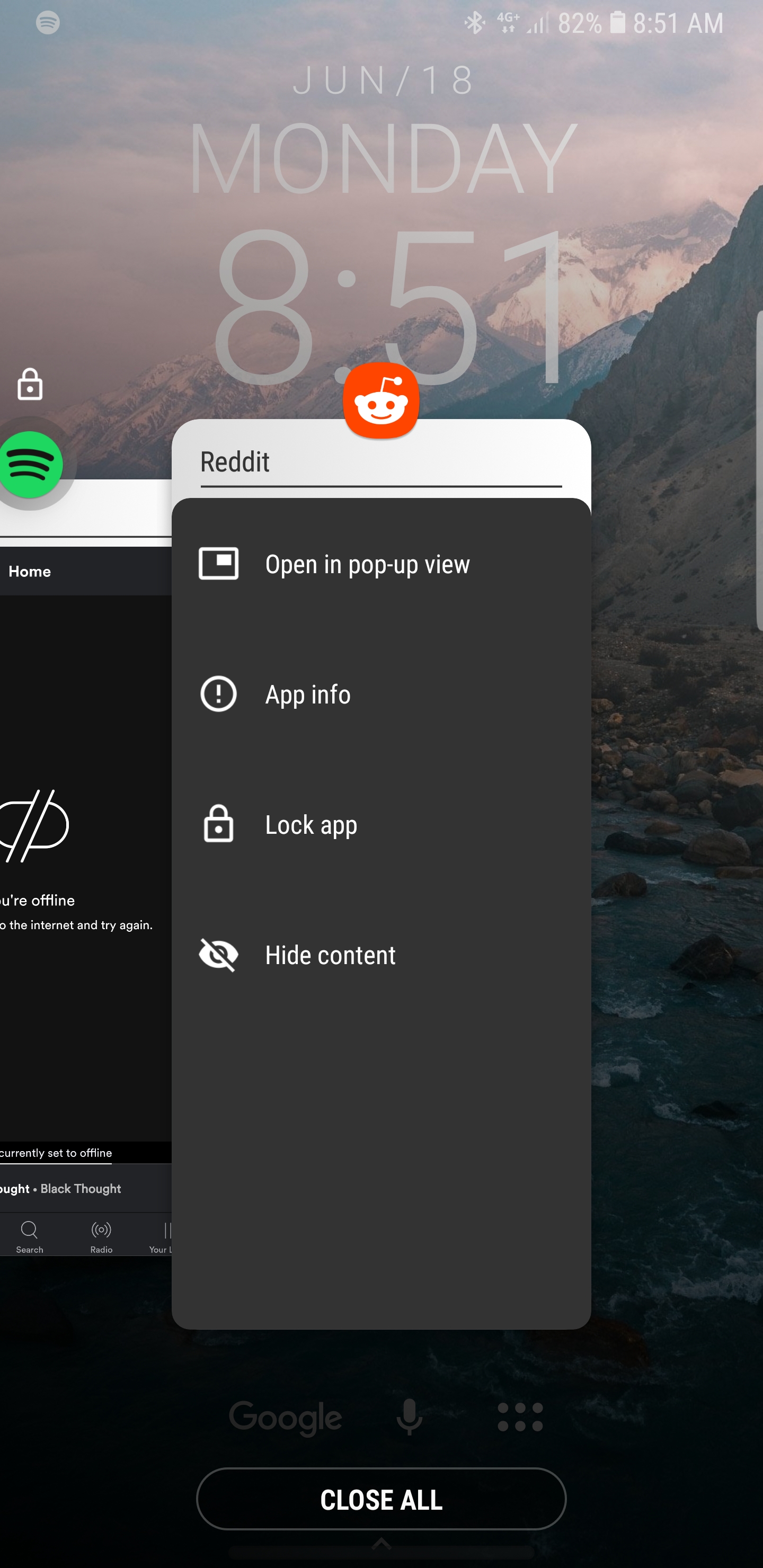 1440x2960 For Those Using The Good Lock Task Changer, Hold Down On An App
