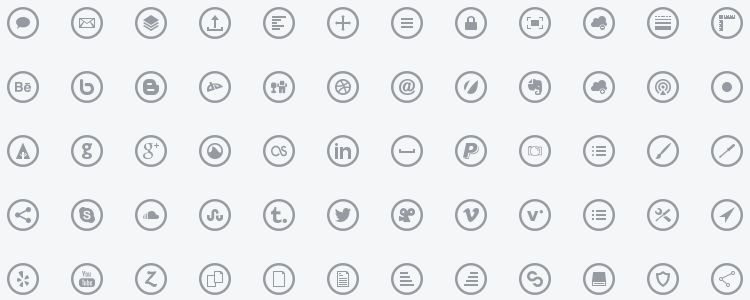 750x300 Line Icon Fonts