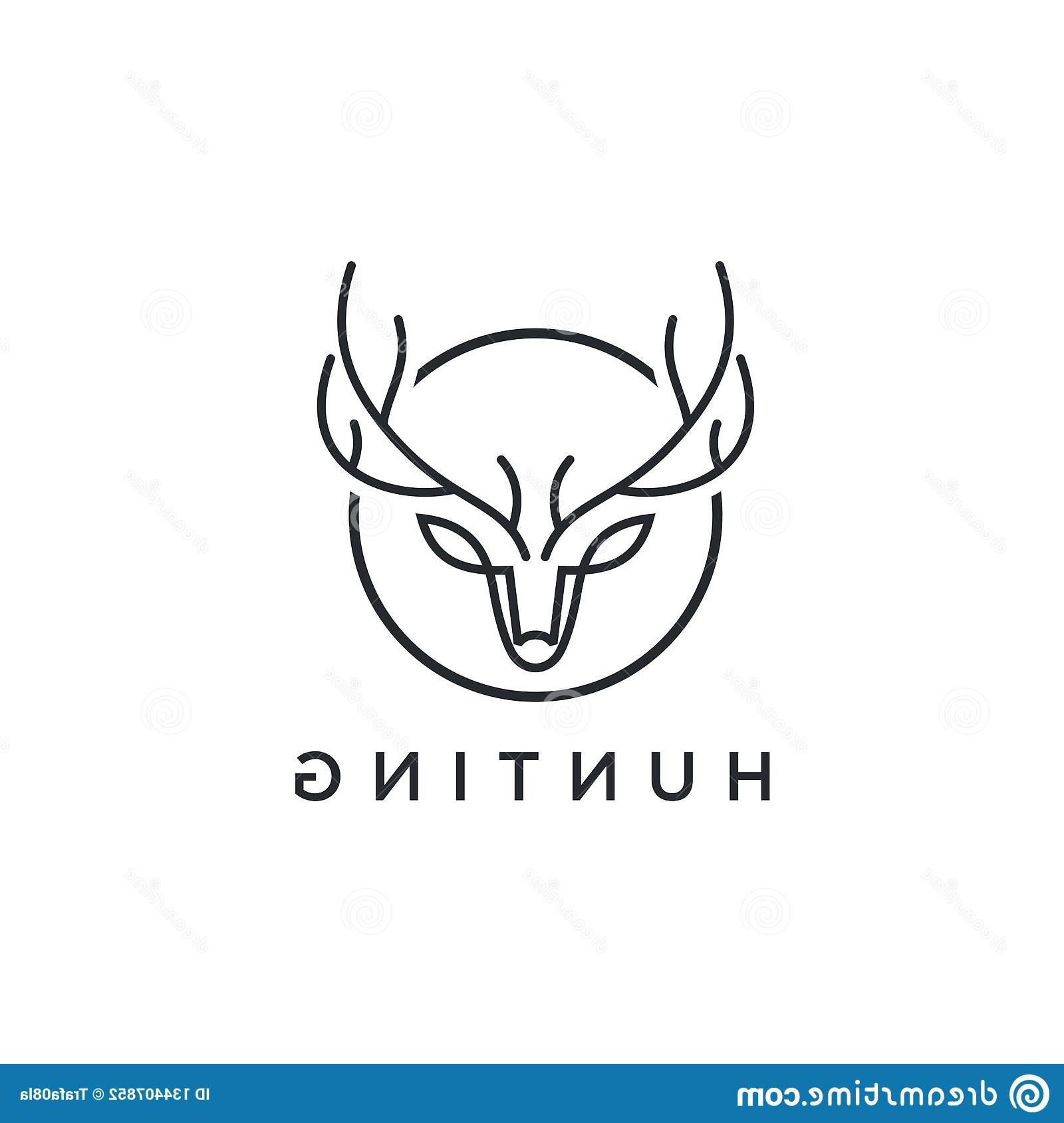 1600x1689 Best Outline Deer Line Art Logo Vector Icon Library