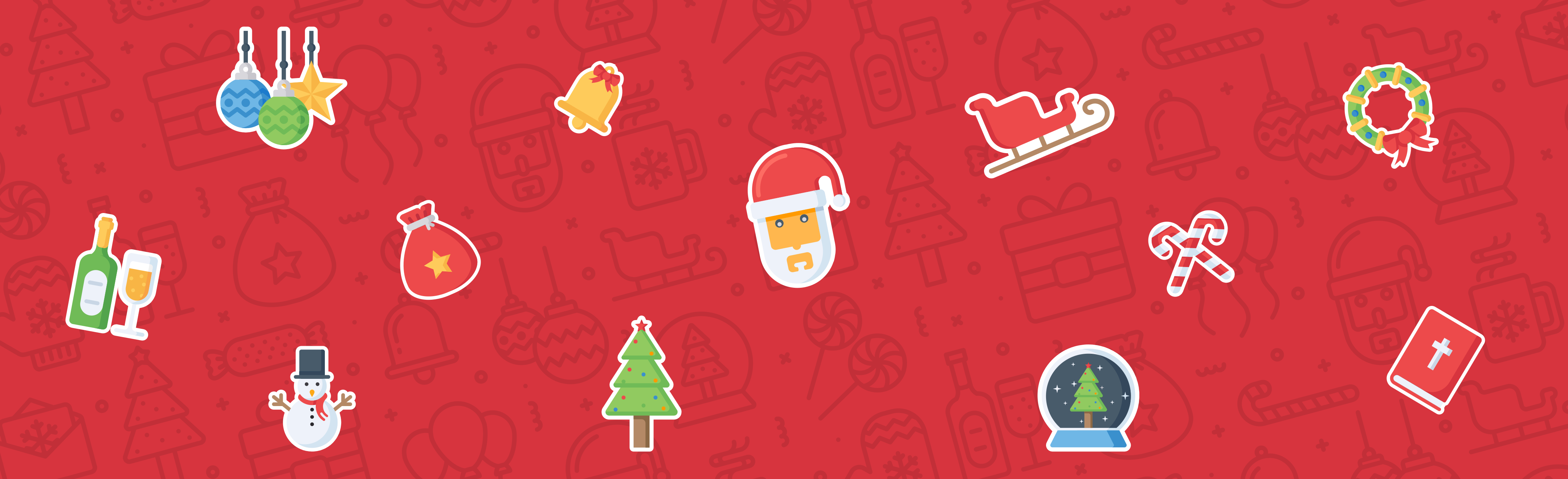 4320x1320 Best Christmas Icon Packs