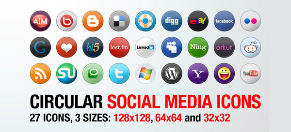 600x273 Free Social Media Icon Sets Best