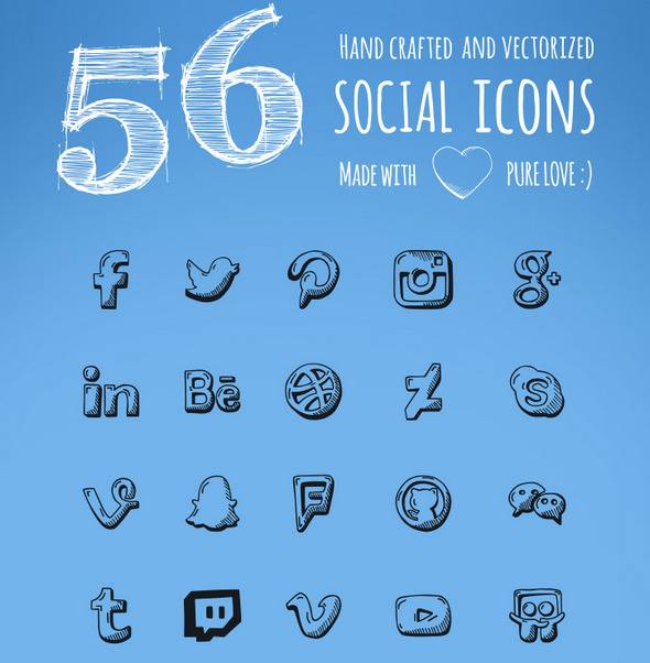 590x602 Best Free Vector Social Media Icon Sets Wpshopmart
