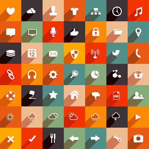 600x600 Best Free Flat Style Icons Sets