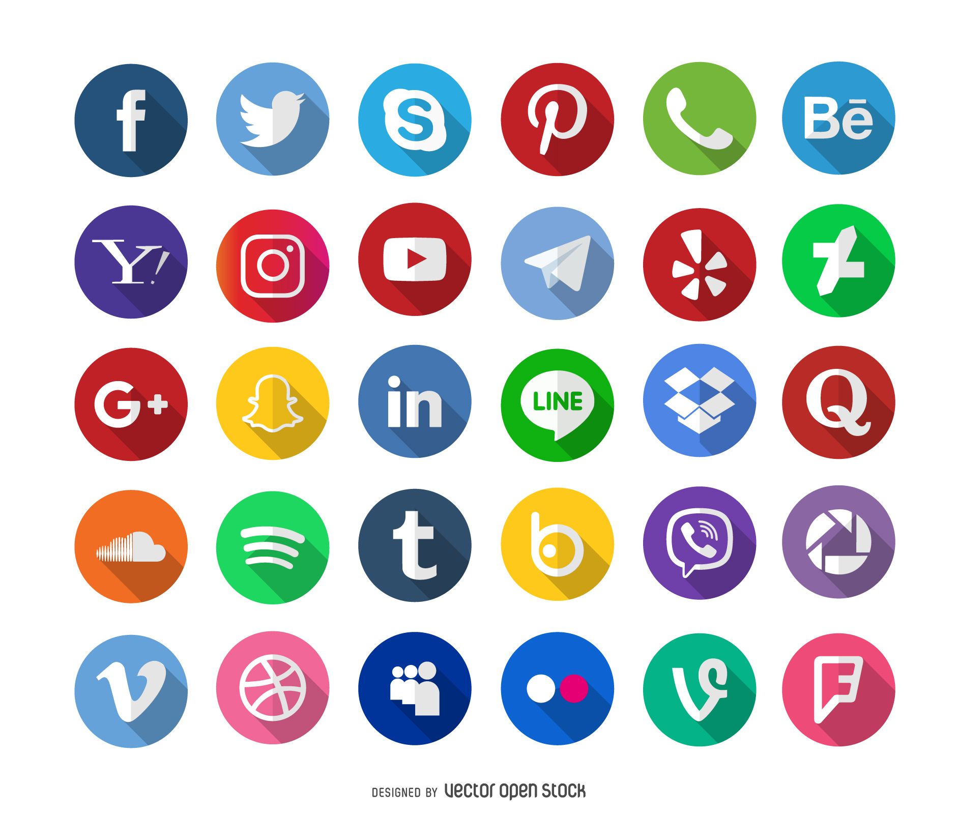 1883x1600 Collection Of Social Network Icons Featuring The Logos Of The Best