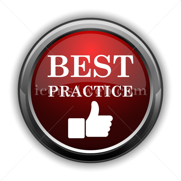 600x600 Best Practice Icon Red Glossy Web Icon With Shadow