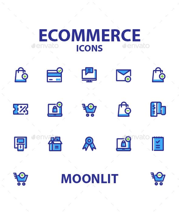 590x700 Ecommerce Moonlit Icons Icons Ecommerce Website Design
