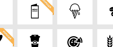 480x200 Find The Best Food Icons For Your Restaurant Website