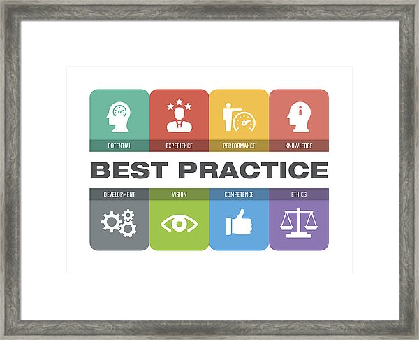 600x486 Best Practice Icon Set Framed Print