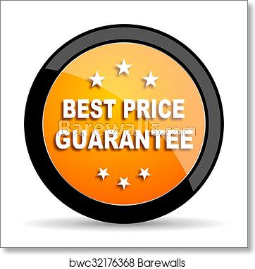 362x382 Best Price Guarantee Orange Icon, Art Print Barewalls Posters