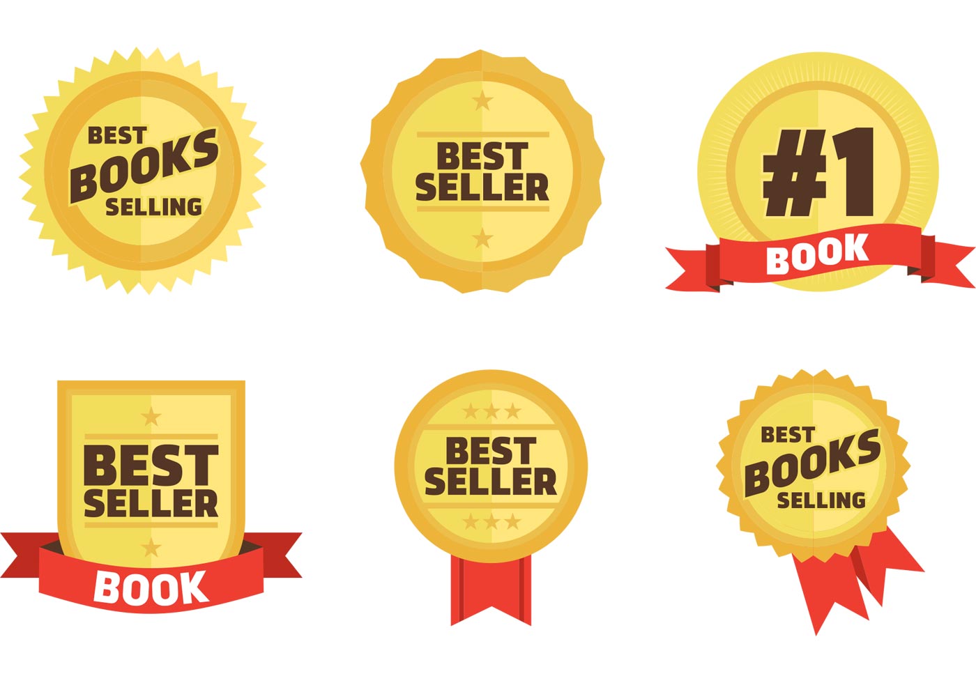 1400x980 Best Seller Label Free Vector Art