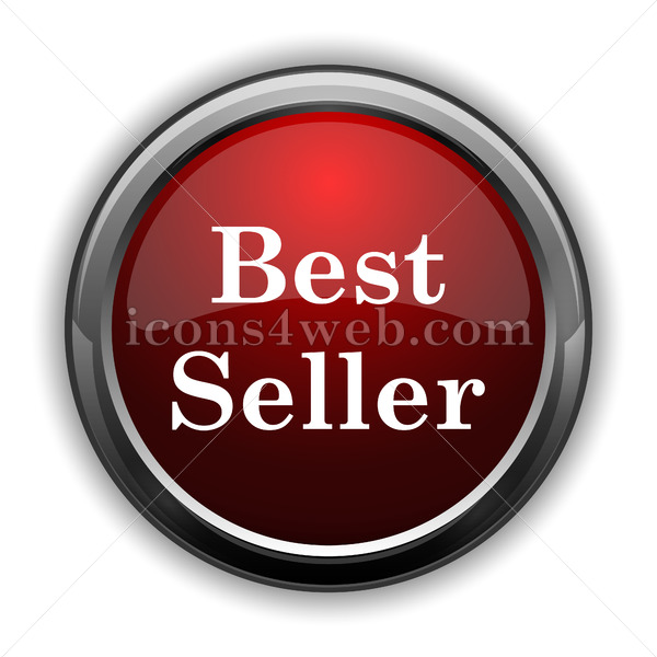 600x600 Best Seller Icon Red Glossy Web Icon With Shaddow