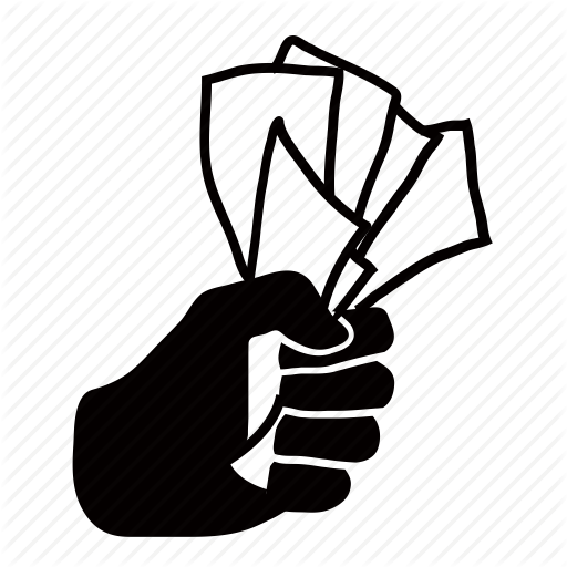 512x512 Bet, Cash, Gambling, Hand, Money, Notes, Wad Icon