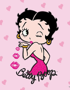 Betty Boop Kiss Poster Pink Hearts Wink Girly Iconic Dorm 236x300 Betty Boop Kiss Poster Pink Hearts Wink Girly Iconic Dorm