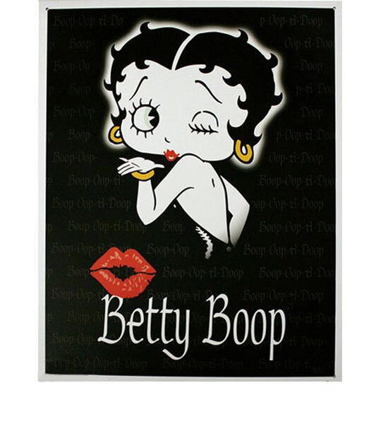 Betty Boop Kiss Metal Sign Artwork 540x600 Betty Boop Kiss Metal Sign Artwork
