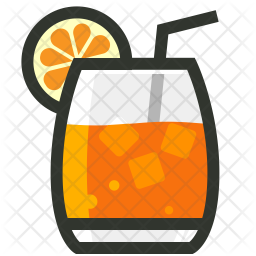 256x256 Beverage Icon Of Colored Outline Style