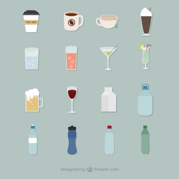 626x626 Beverage Icons Vector Free Download