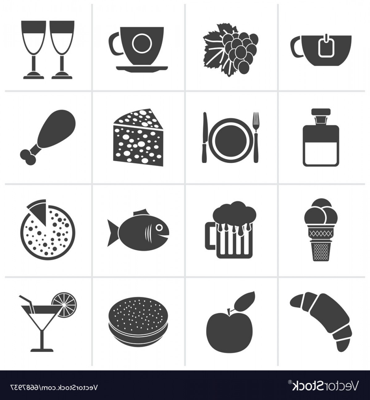1198x1296 Black Food Drink And Beverage Icons Vector Cultracing